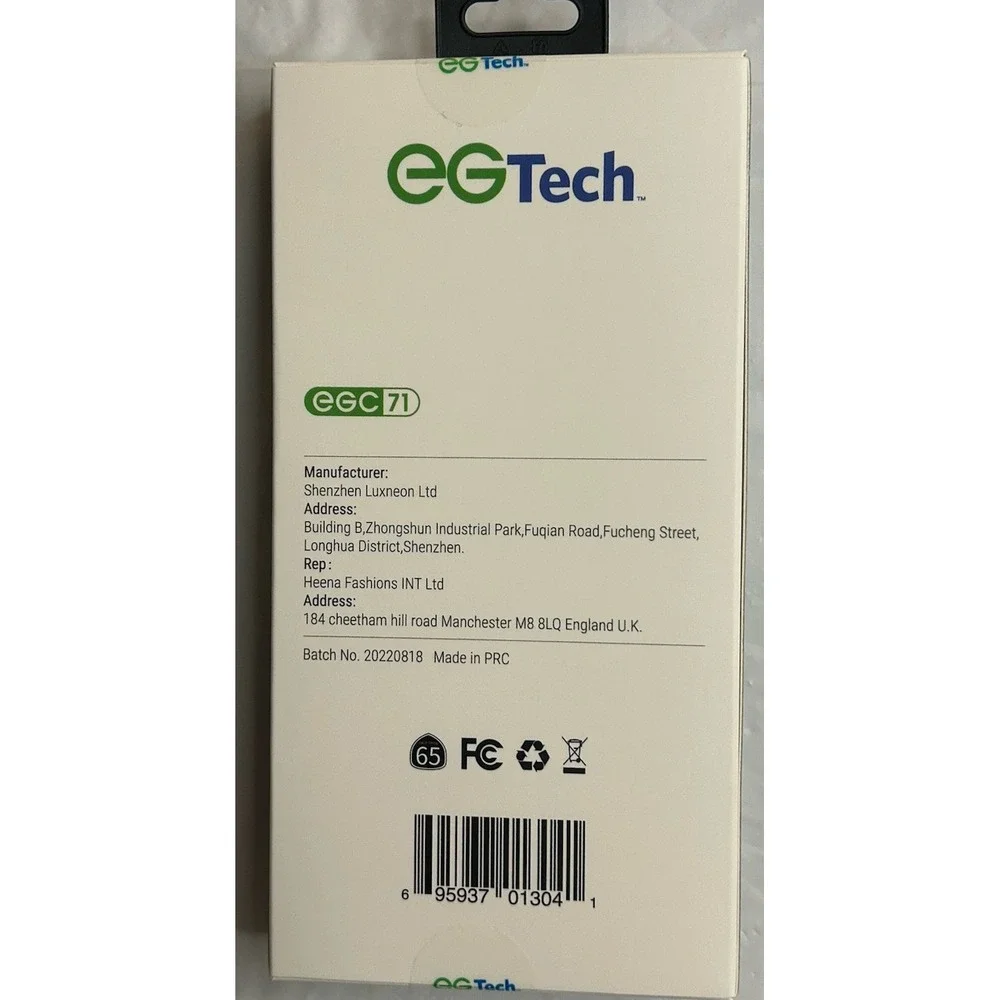 EG Tech Fast Wireless Charger‎ Black Portable Foldable Double Coil Universal New